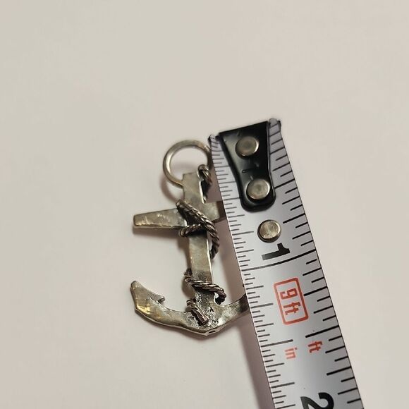 Sterling Silver Anchor Pendant 925 - Picture 4 of 4